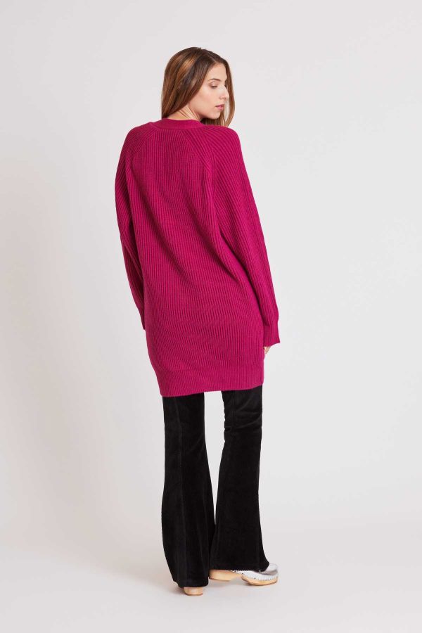 Long cardigan uni CARACAS - Image 3