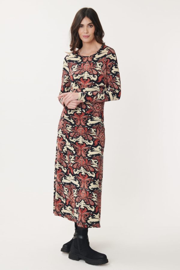 Robe Longue en Jersey Imprimé AGOSTINA