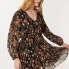 Robe courte imprimée et lurex ALMINA - Image 2