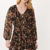 Robe courte imprimée et lurex ALMINA - Image 3