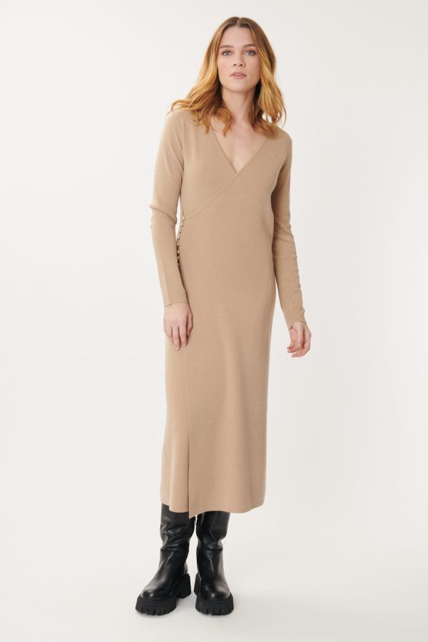 Robe mi-longue en maille unie GAVINA