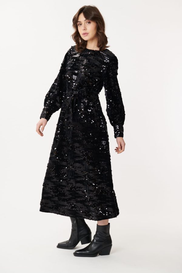 Robe de fêtes en velours et sequins DALVA