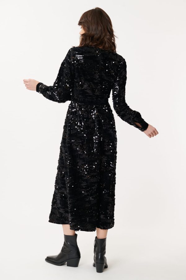 Robe de fêtes en velours et sequins DALVA - Image 3