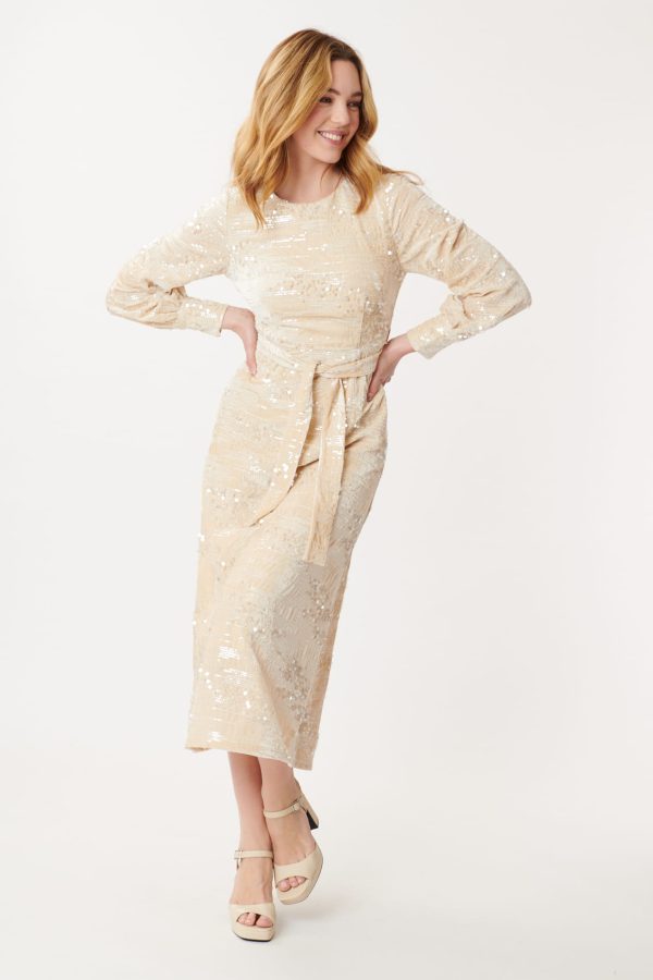 Robe de fêtes en velours et sequins DALVA - Image 6