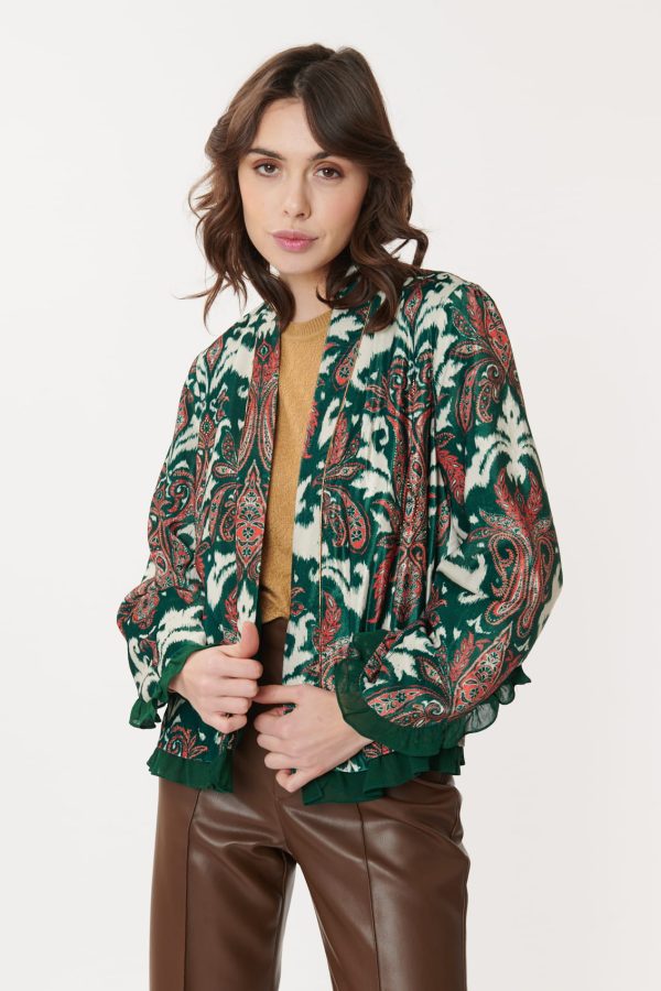 Veste en Velours Imprimé Paisley CENDRILLON - Image 5