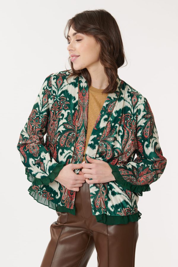 Veste en Velours Imprimé Paisley CENDRILLON - Image 6