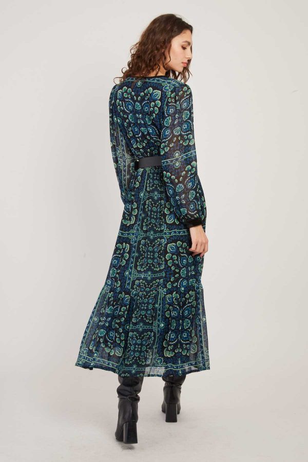 Robe longue col V à imprimé floral BALLADE - Image 3