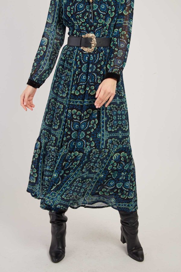 Robe longue col V à imprimé floral BALLADE - Image 5