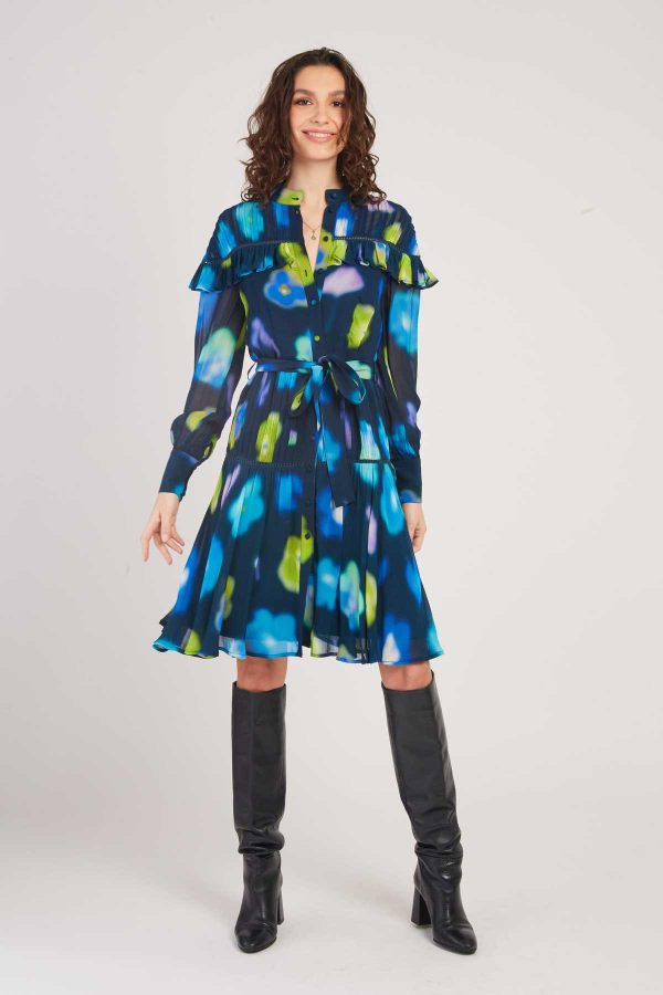 Robe courte à imprimé floral BEGONIA