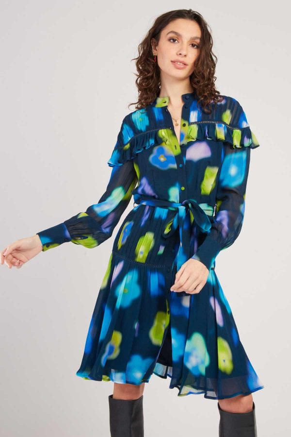 Robe courte à imprimé floral BEGONIA - Image 4