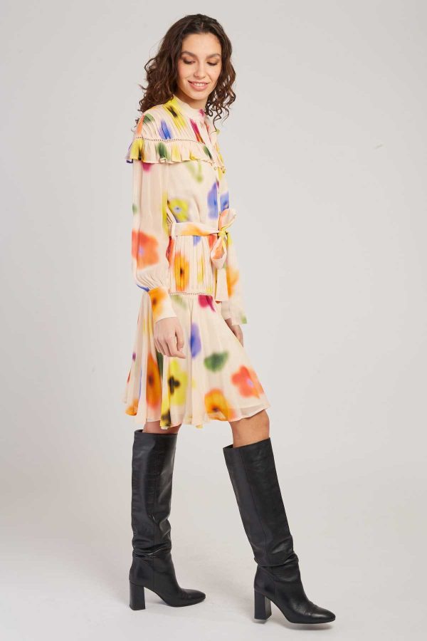 Robe courte à imprimé floral BEGONIA - Image 7