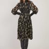 Robe Mi-Longue Imprimée Manches Longues BELLISSIMA