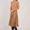 Robe mi-longue en maille graphique JAVA