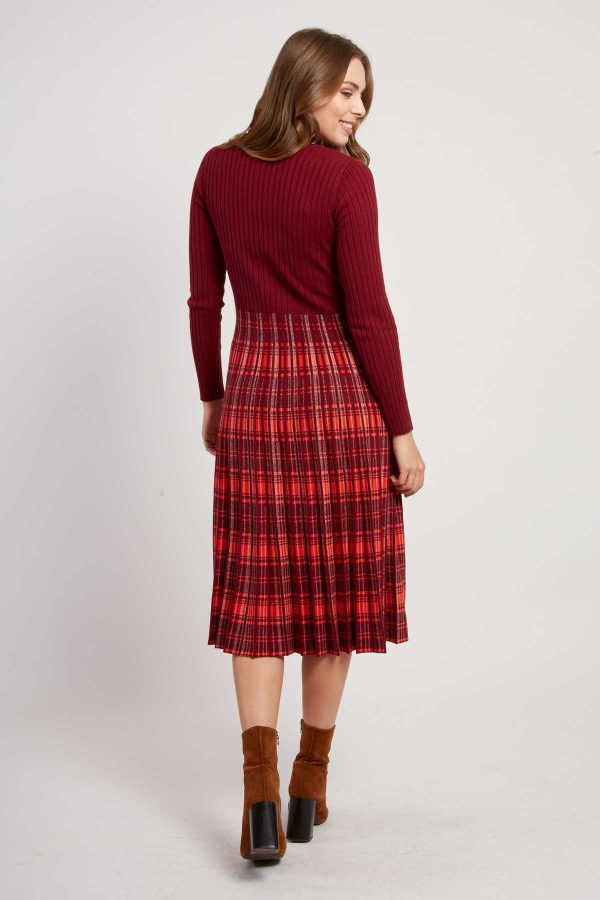 Robe mi-longue manches longues en maille JEANNE - Image 4