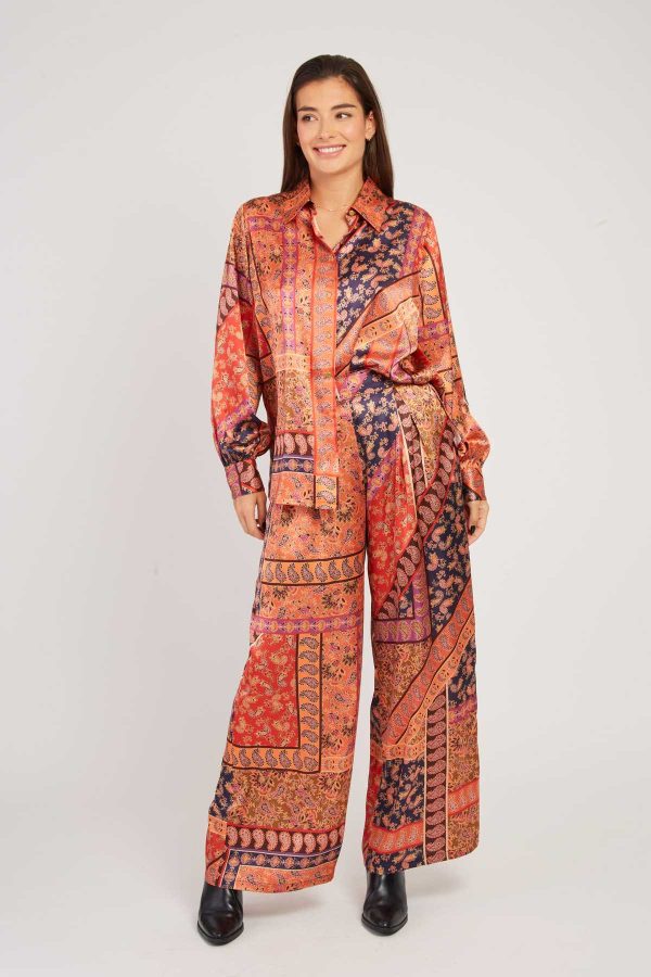 Chemise en satin imprimée FANNETTE - Image 5