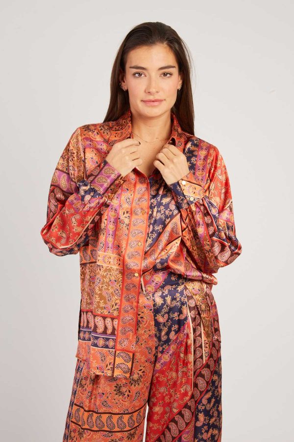 Chemise en satin imprimée FANNETTE - Image 6