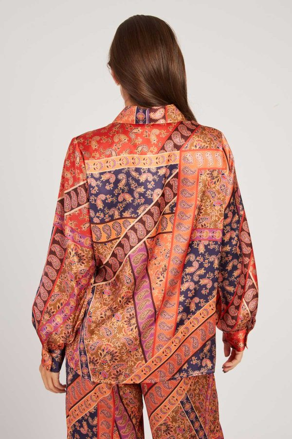 Chemise en satin imprimée FANNETTE - Image 7