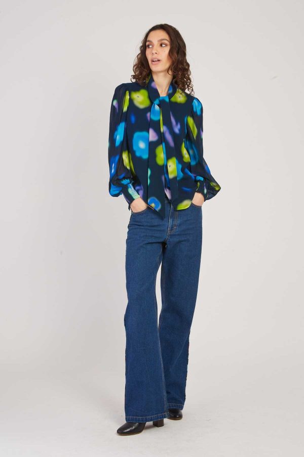 Blouse imprimée manches longues FEDERICA - Image 3