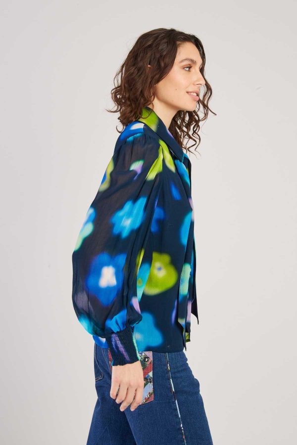 Blouse imprimée manches longues FEDERICA - Image 4