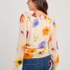Blouse imprimée col V manches longues FELINE - Image 2