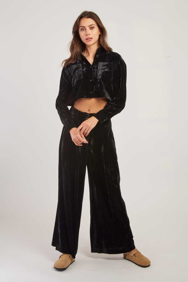 Chemise courte en velours HANNAH - Image 6