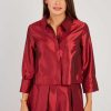 Chemise satinée manches 3/4 HANOVRE - Image 6