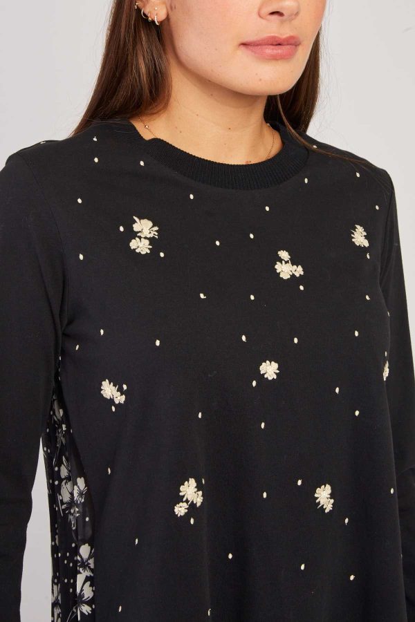 T-shirt manches longues avec broderies WASHINGTON - Image 4