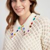 Pull en grosse maille ajourée avec strass CALEDONIE - Image 4