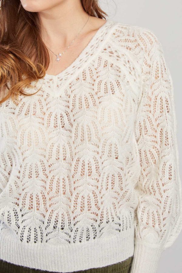 Pull en maille ajourée CAPUCINE - Image 4