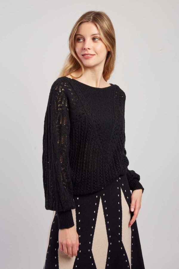 Pull en maille ajourée CAPUCINE - Image 6