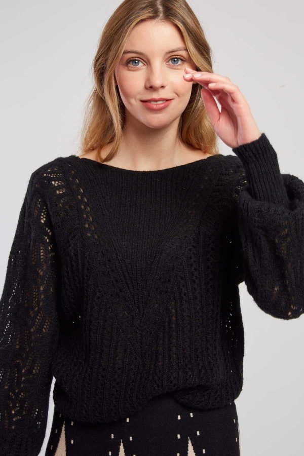 Pull en maille ajourée CAPUCINE - Image 7