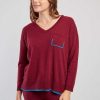 Pull uni en maille col V CARGESE - Image 5
