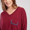 Pull uni en maille col V CARGESE - Image 6