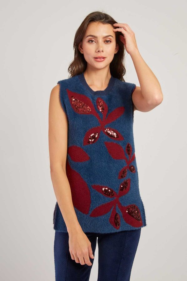 Pull sans manches à paillettes CARLOTTA - Image 3