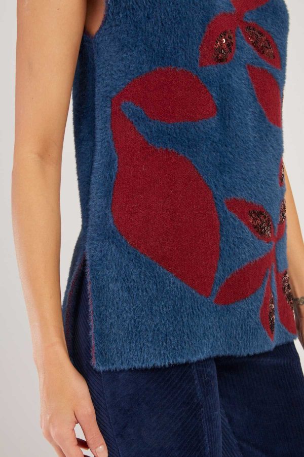 Pull sans manches à paillettes CARLOTTA - Image 4
