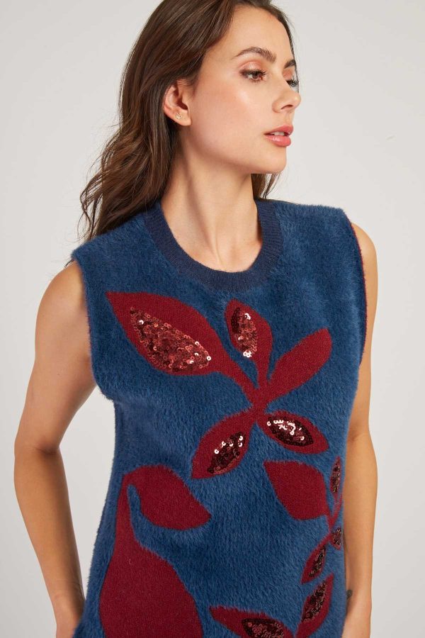 Pull sans manches à paillettes CARLOTTA - Image 5