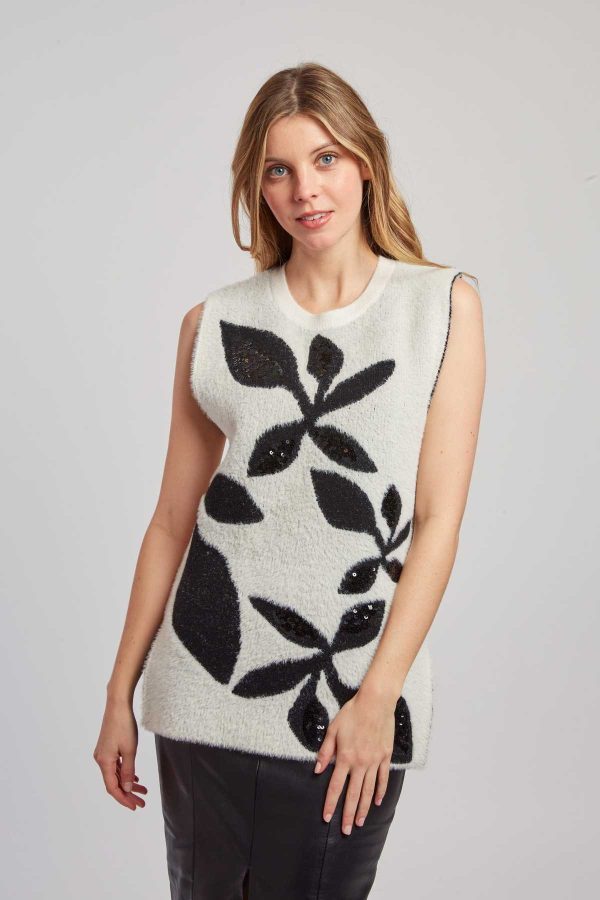 Pull sans manches à paillettes CARLOTTA - Image 7