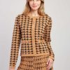 Cardigan bicolore en maille avec motif imprimé DAISY - Image 4