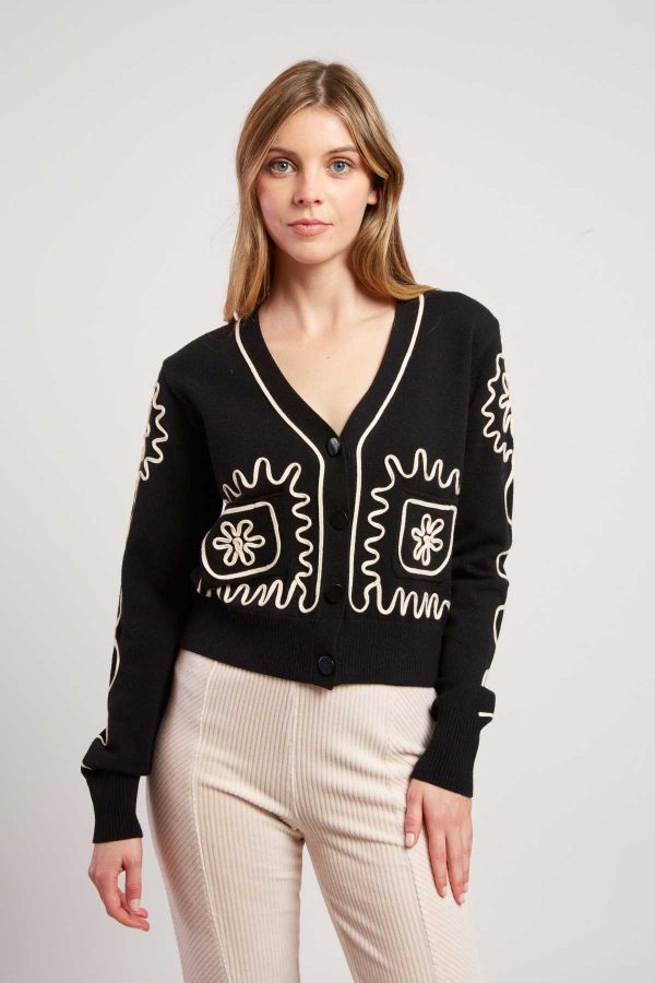Gilet court col V DALVA