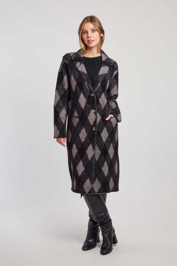 Gilet long en maille jacquard DANICA - Image 2