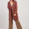 Gilet long en maille jacquard bicolore DANIELA - Image 7