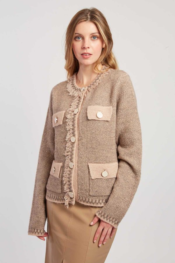 Gilet en maille col rond DANTE