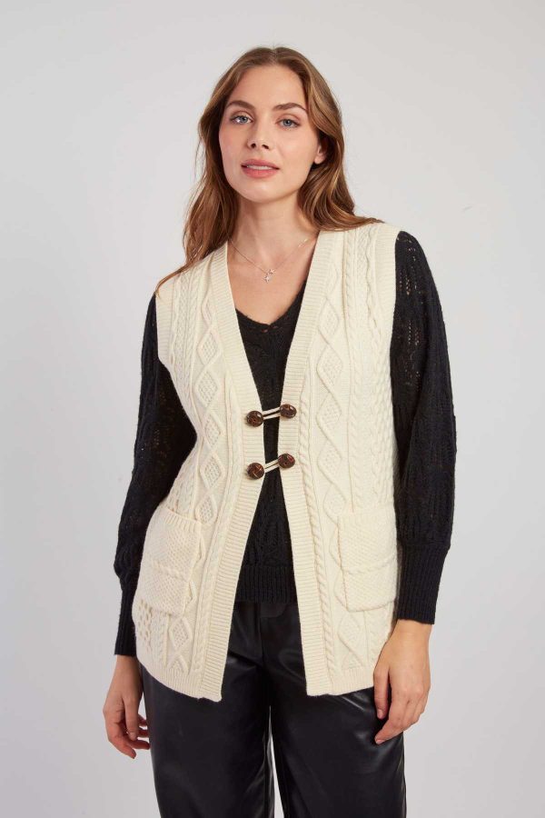 Gilet en maille sans manches col V DARCY