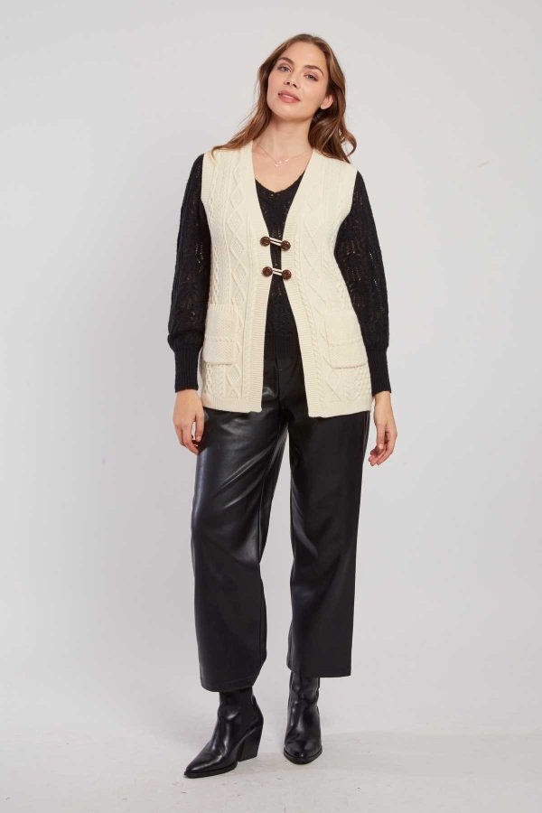 Gilet en maille sans manches col V DARCY - Image 2