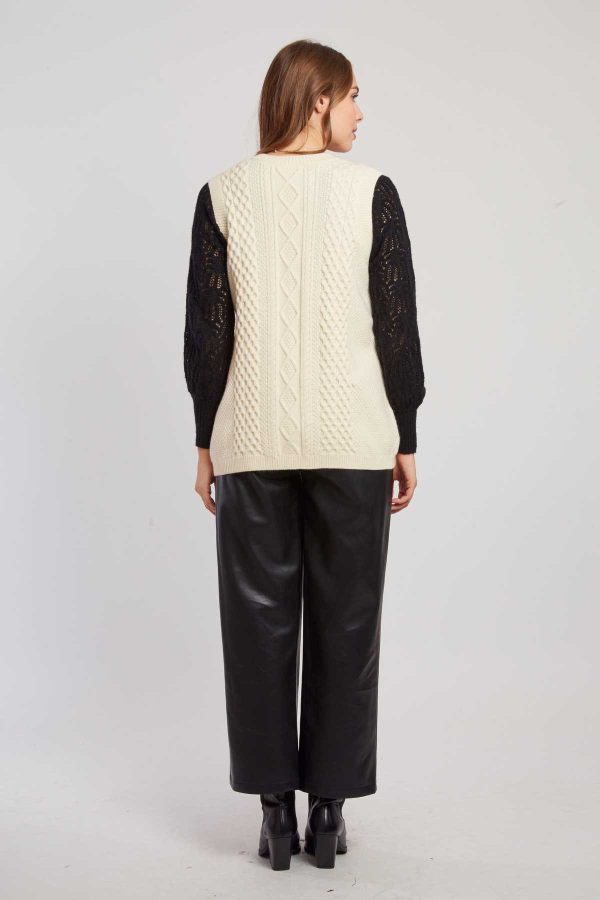 Gilet en maille sans manches col V DARCY - Image 3