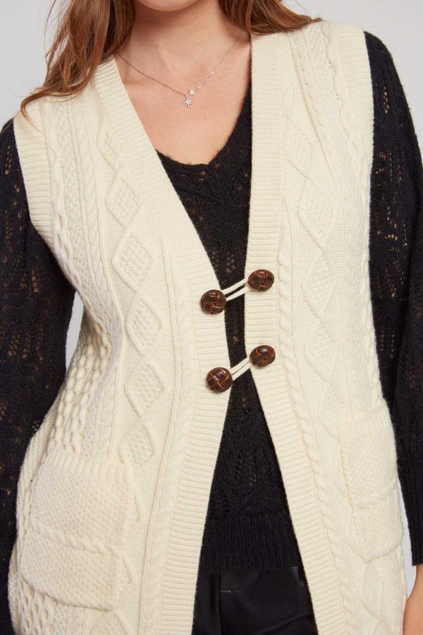 Gilet en maille sans manches col V DARCY - Image 5