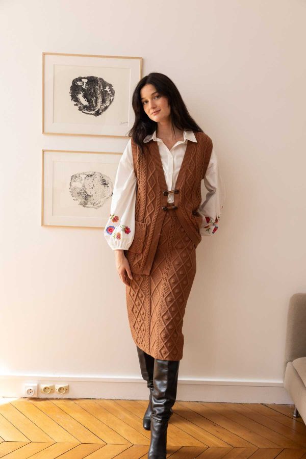 Gilet en maille sans manches col V DARCY - Image 6