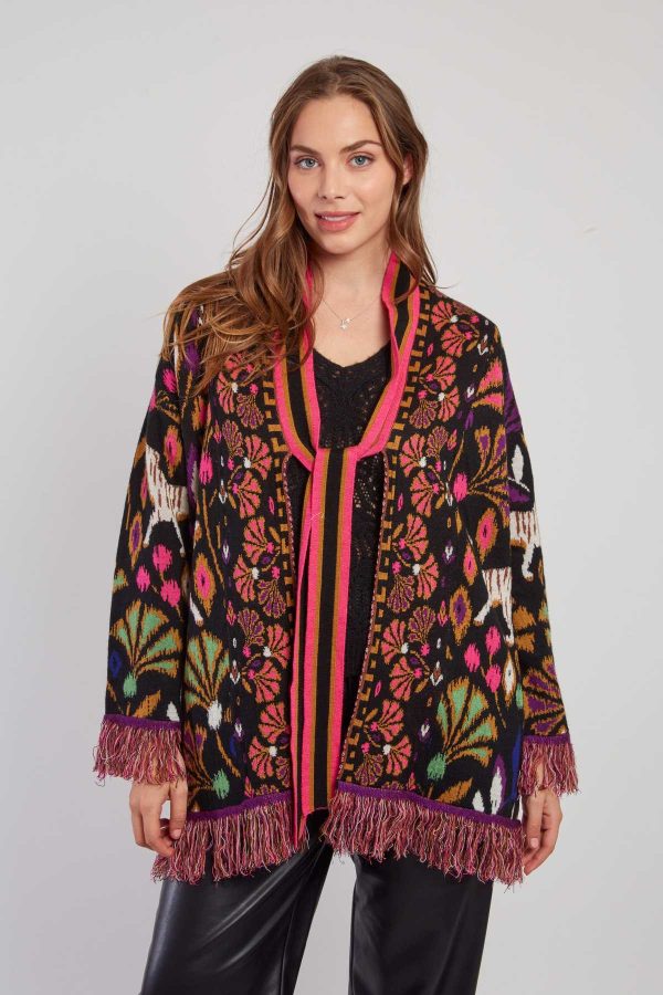 Gilet long à franges DARWIN