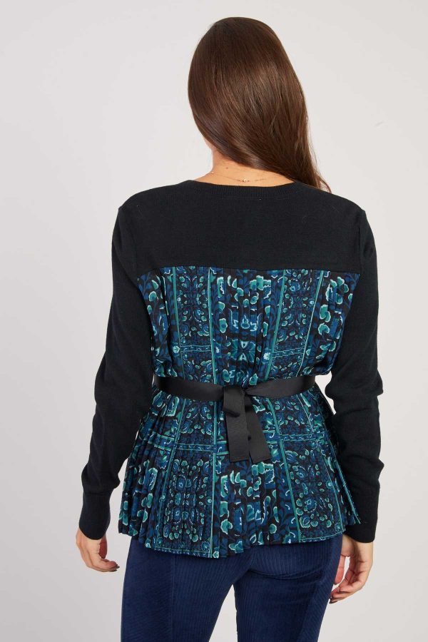 Cardigan bi-matière dos imprimé DEA - Image 2