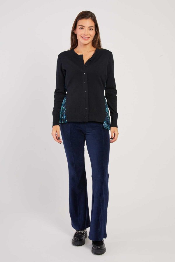 Cardigan bi-matière dos imprimé DEA - Image 4